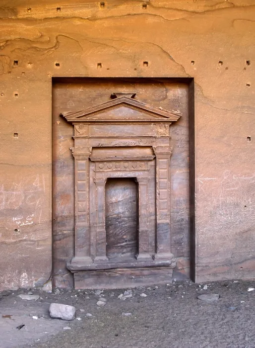 Framed Print : The Monastery (al-Deir), 1st Century A.D. carved stone - Jordan, Petra. Detail