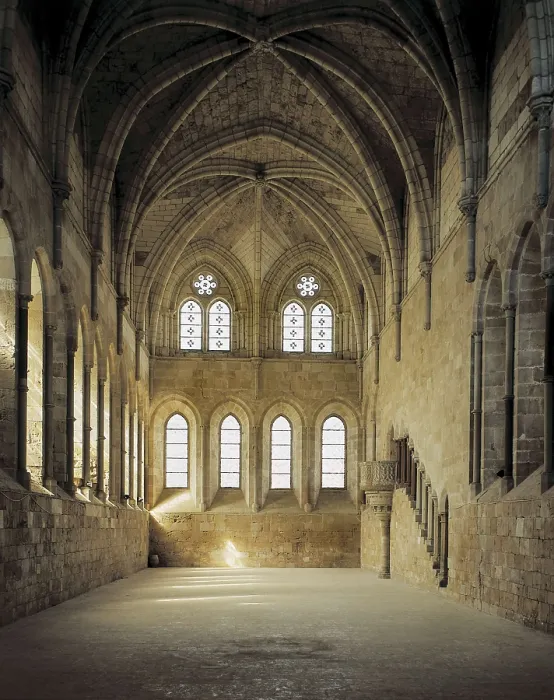 Framed Print : Monastery of Santa Maria de Huerta. 12th c. SPAIN. Santa Mara de Huerta. Monastery of Santa Mara de Huerta. Refectory (1215). Cistercian art. Architecture Framed Print : Monastery of Santa Maria de Huerta. 12th c. SPAIN. Santa Mara de Huerta. Monastery of Santa Mara de Huerta. Refectory (1215). Cistercian art. Architecture