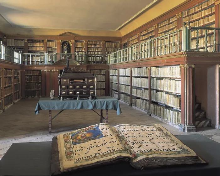 Framed Print : Monastery of Yuso. 16th c.-17th c. SPAIN. LA RIOJA. San Milln de la Cogolla. Monastery of San Milln de Yuso. Monastic library. Renaissance art. Architecture