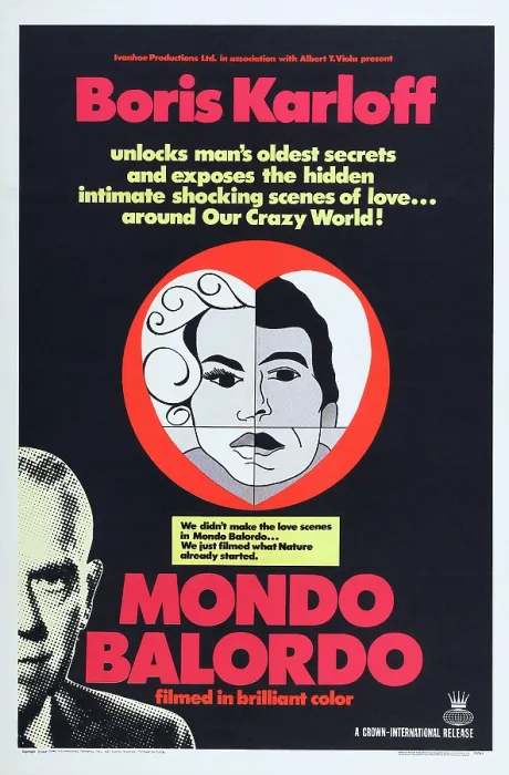 Framed Print : MONDO BALORDO, (aka A FOOL'S WORLD), US poster art, Boris Karloff (bottom), 1964 Framed Print : MONDO BALORDO, (aka A FOOL'S WORLD), US poster art, Boris Karloff (bottom), 1964