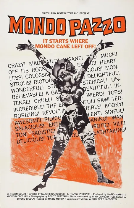 Framed Print : MONDO PAZZO, (aka MONDO CANE 2, aka CRAZY WORLD), US poster art, 1963