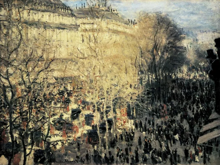 Framed Print : MONET, Claude (1840-1926). Carnival on the Boulevard des Capucines. 1873. Impressionism. Oil on canvas. RUSSIA. Moscow. Pushkin Museum of Fine Arts