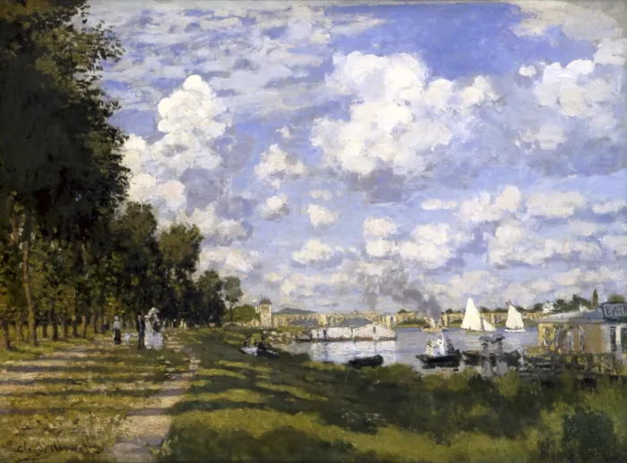 Framed Print : MONET, Claude (1840-1926). The pond of Argenteuil. 1872. Impressionism. Oil on canvas. FRANCE. Paris. Musee d'Orsay (Orsay Museum)