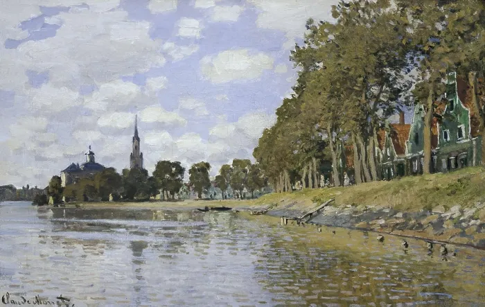 Framed Print : MONET, Claude (1840-1926). Zaandam. 1871. Holland. Impressionism. Oil on canvas. FRANCE. Paris. Muse d'Orsay (Orsay Museum). AISA / Everett Collection**US SALES ONLY**
