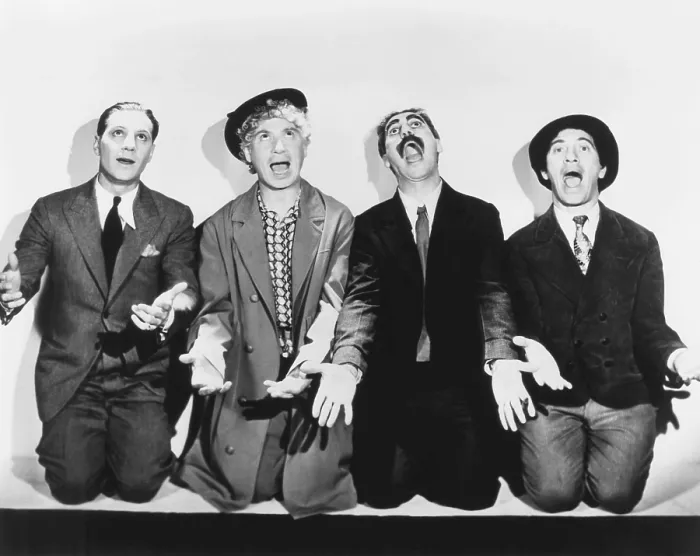Framed Print : MONKEY BUSINESS, from left: Zeppo Marx, Harpo marx, Groucho Marx, Chico Marx, 1931