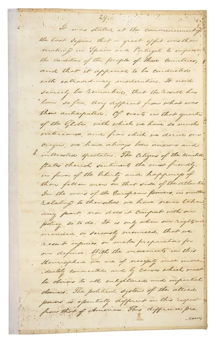 Framed Print : The Monroe Doctrine was in President James Monroe's seventh annual message to Congress on December 2 1823 Framed Print : The Monroe Doctrine was in President James Monroe's seventh annual message to Congress on December 2 1823
