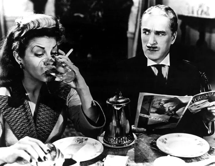 Framed Print : MONSIEUR VERDOUX, Martha Raye, Charlie Chaplin, 1947
