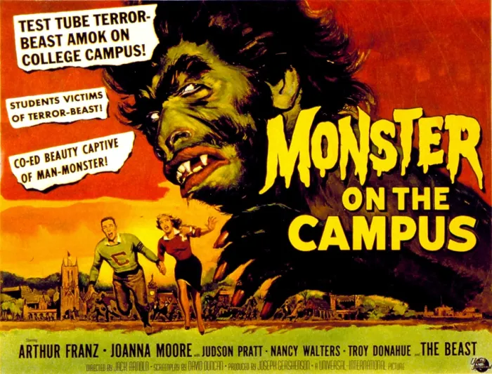 Framed Print : MONSTER ON THE CAMPUS, Arthur Franz (top), 1958