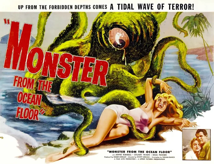Framed Print : MONSTER FROM THE OCEAN FLOOR, Anne Kimbell, Stuart Wade, 1954