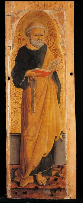Framed Print : Monterubbiano Polyptych, by Pietro Alemanno, 15th Century, tempera on panel, cm 146, 5 x 33 - Italy, Lombardy, Milan, Brera Art Gallery. Detail Framed Print : Monterubbiano Polyptych, by Pietro Alemanno, 15th Century, tempera on panel, cm 146, 5 x 33 - Italy, Lombardy, Milan, Brera Art Gallery. Detail
