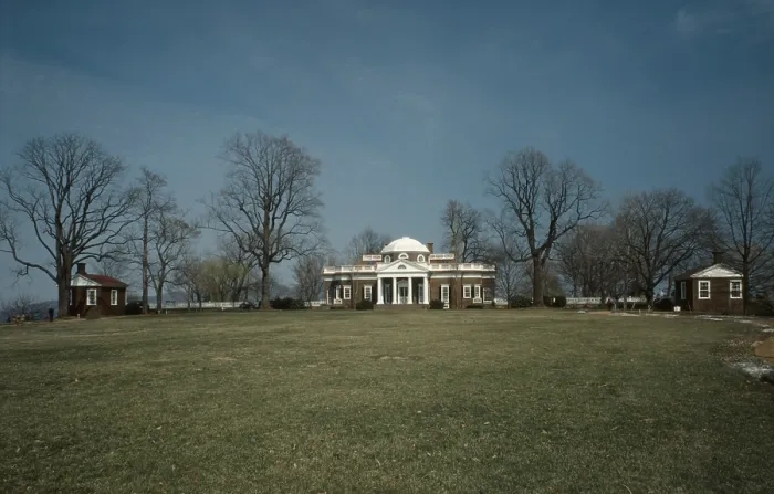 Framed Print : Monticello, the home built by Thomas Jefferson in the 1770s. West Front from a distance. 1978 Framed Print : Monticello, the home built by Thomas Jefferson in the 1770s. West Front from a distance. 1978