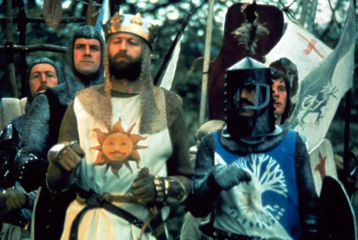 Framed Print : MONTY PYTHON AND THE HOLY GRAIL, Eric Idle, John Cleese, Graham Chapman, Terry Jones, Michael Palin, 1975' Framed Print : MONTY PYTHON AND THE HOLY GRAIL, Eric Idle, John Cleese, Graham Chapman, Terry Jones, Michael Palin, 1975'