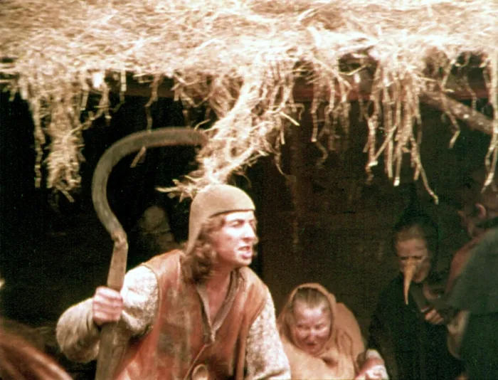 Framed Print : MONTY PYTHON AND THE HOLY GRAIL, Eric Idle, saying Bring Out Your Dead, 1975. (c)Python Pictures. Courtesy: Everett Collection