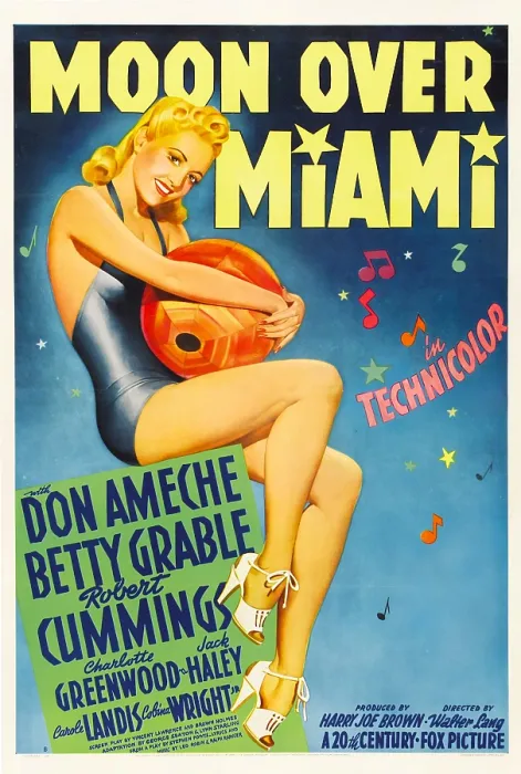 Framed Print : MOON OVER MIAMI, Betty Grable, 1941, TM and Copyright 20th Century Fox Film Corp. All rights reserved. / courtesy Everett Collection