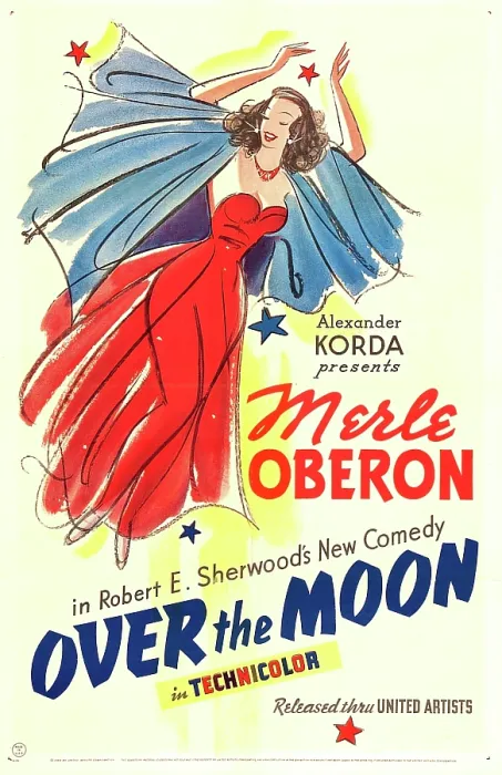 Framed Print : OVER THE MOON, US poster art, Merle Oberon, 1939