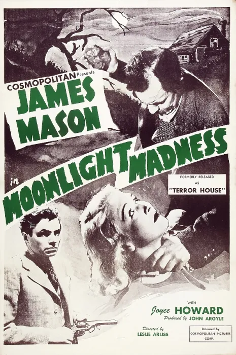 Framed Print : MOONLIGHT MADNESS, (aka TERROR HOUSE, aka THE NIGHT HAS EYES), left: James Mason, center: Joyce Howard, 1942