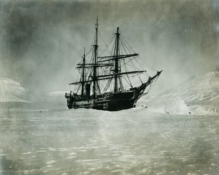 Framed Print : A moonlight picture of the America taken Christmas night, 1901, Baldwin-Ziegler Polar Expedition