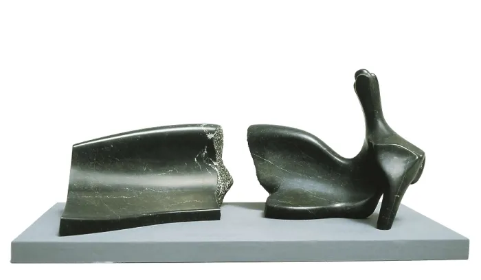 Framed Print : MOORE, Henry (1898-1986). Broken Figure. 1975. Sculpture on marble. AISA / Everett Collection - Image has fine art copyright