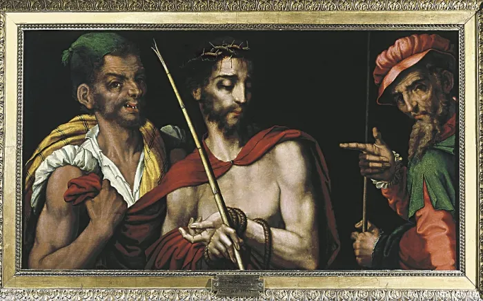 Framed Print : MORALES, Luis de (1515-1586). Christ before Pilate. 16th c. Mannerism art. Oil on wood. SPAIN. Madrid. St. Fernando Royal Academy Museum Framed Print : MORALES, Luis de (1515-1586). Christ before Pilate. 16th c. Mannerism art. Oil on wood. SPAIN. Madrid. St. Fernando Royal Academy Museum