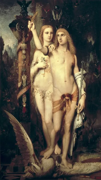 Framed Print : MOREAU, Gustave (1826-1898). Jason and Medea. ca. 1865. Symbolism. Oil on canvas. FRANCE. Paris. Louvre Museum. - BeBa / Iberfoto / Everett Collection (555925)**US SALES ONLY** Framed Print : MOREAU, Gustave (1826-1898). Jason and Medea. ca. 1865. Symbolism. Oil on canvas. FRANCE. Paris. Louvre Museum. - BeBa / Iberfoto / Everett Collection (555925)**US SALES ONLY**