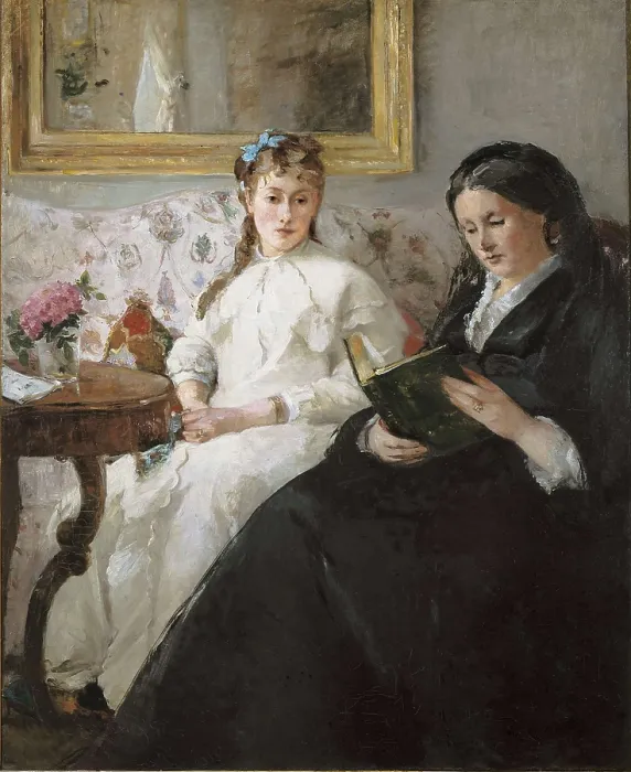Framed Print : MORISOT, Berthe (1841-1895). The Mother and Sister of the Artist. 1869-1870. Impressionism. Oil on canvas. UNITED STATES OF AMERICA. Washington. National Gallery of Art Framed Print : MORISOT, Berthe (1841-1895). The Mother and Sister of the Artist. 1869-1870. Impressionism. Oil on canvas. UNITED STATES OF AMERICA. Washington. National Gallery of Art