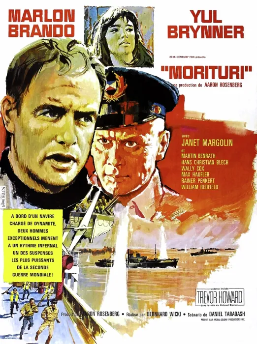 Framed Print : MORITURI, Marlon Brando, Janet Margolin, Yul Brynner, (French poster art), 1965. TM and Copyright 20th Century Fox Film Corp. All rights reserved, Courtesy: Everett Collection Framed Print : MORITURI, Marlon Brando, Janet Margolin, Yul Brynner, (French poster art), 1965. TM and Copyright 20th Century Fox Film Corp. All rights reserved, Courtesy: Everett Collection