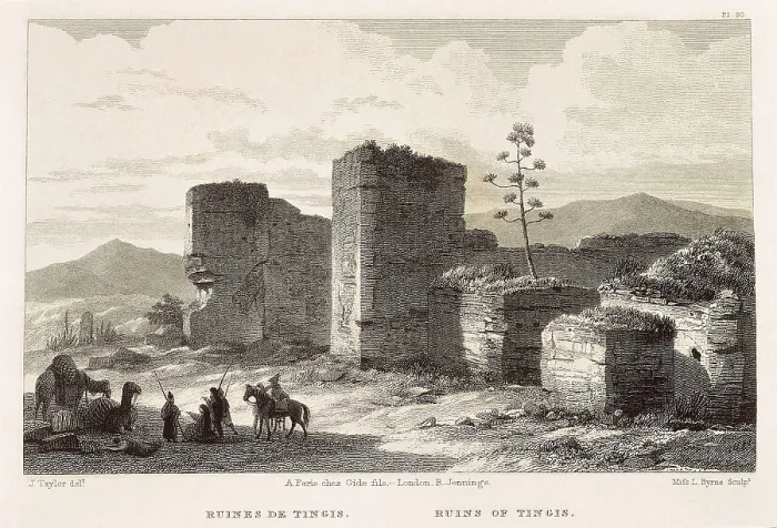 Framed Print : Morocco (19th c.). Ruins of Tingis. Etching. SPAIN. Barcelona. Biblioteca de Catalunya (National Library of Catalonia). AISA / Everett Collection**US SALES ONLY** Framed Print : Morocco (19th c.). Ruins of Tingis. Etching. SPAIN. Barcelona. Biblioteca de Catalunya (National Library of Catalonia). AISA / Everett Collection**US SALES ONLY**