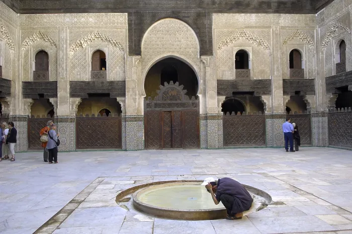 Framed Print : MOROCCO. Fes. Ablution fountain in Bou Inania Madrasah. AISA / Everett Collection**US SALES ONLY** Framed Print : MOROCCO. Fes. Ablution fountain in Bou Inania Madrasah. AISA / Everett Collection**US SALES ONLY**