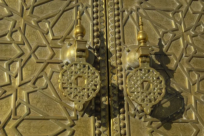 Framed Print : MOROCCO. Fes. Royal Palace. Doorknocker of the Royal Palace. AISA / Everett Collection**US SALES ONLY**