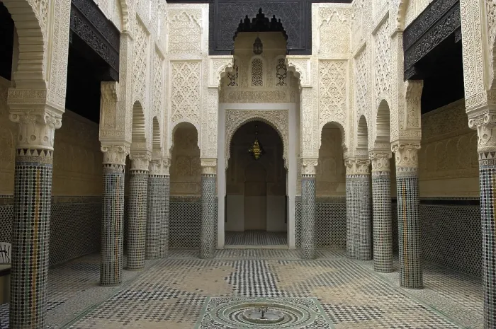 Framed Print : MOROCCO. Sal. Madrasah (c. 1341). Islamic art. Architecture. AISA / Everett Collection**US SALES ONLY**