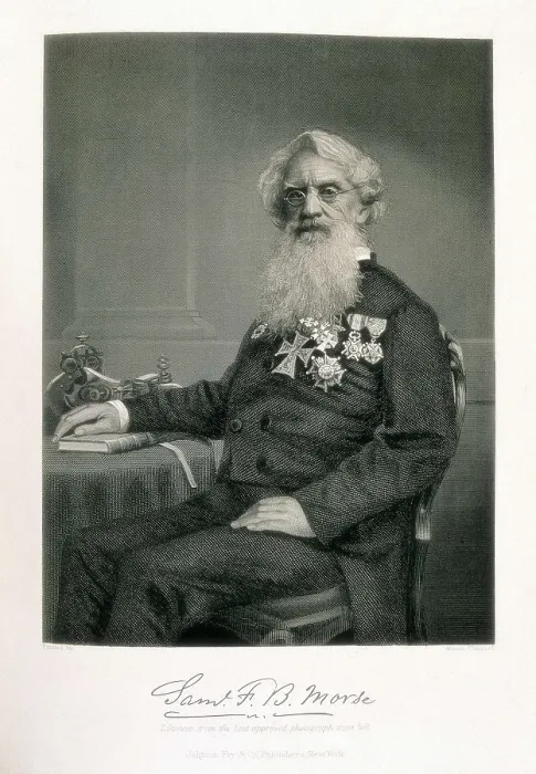 Framed Print : MORSE, Samuel (1791-1872). Engraving. SPAIN. Madrid. National Library. AISA / Everett Collection**US SALES ONLY** Framed Print : MORSE, Samuel (1791-1872). Engraving. SPAIN. Madrid. National Library. AISA / Everett Collection**US SALES ONLY**