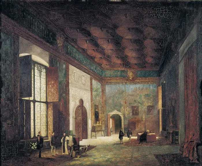 Framed Print : Mosen Sorell Palace. s.XIX. Spanish anonymous. Oil on canvas. SPAIN. Valencia. San Pio V Fine Arts Museum. AISA / Everett Collection**US SALES ONLY**