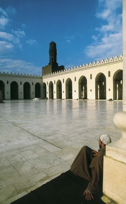 Framed Print : Mosque of al-Hakim. 990-1013. EGYPT. CAIRO. Cairo. Islamic Cairo. Fatimid period. Courtyard. Islamic art. AISA / Everett Collection**US SALES ONLY**