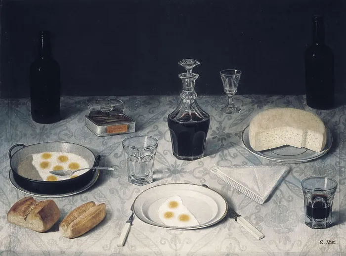 Framed Print : MOTA, Aghostino Jose da (1821-1878). Still Life with Eggs, Bread, Cheese and Wine. Oil on canvas. BRAZIL. Petrpolis. Imperial Museum. AISA / Everett Collection**US SALES ONLY** Framed Print : MOTA, Aghostino Jose da (1821-1878). Still Life with Eggs, Bread, Cheese and Wine. Oil on canvas. BRAZIL. Petrpolis. Imperial Museum. AISA / Everett Collection**US SALES ONLY**