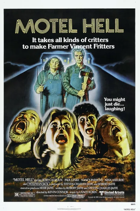 Framed Print : MOTEL HELL, US poster, top from left: Nancy Parsons, Rory Calhoun, 1980. United Artists / courtesy Everett Collection