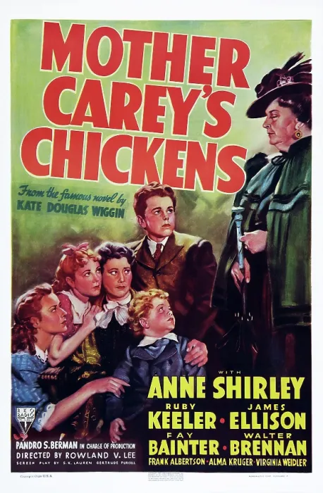 Framed Print : MOTHER CAREY'S CHICKENS, US poster art, far left: Anne Shirley, 3rd from left: Fay Bainter, Donnie Dunagan, Jackie Moran, 1938