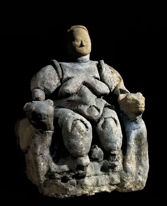 Framed Print : Mother Goddess. 7th mil. -5th mil. BC. Neolithic art. Terra-cotta. TURKEY. Ankara. Archaeological Museum. Proc: TURKEY. atalhyk. AISA / Everett Collection**US SALES ONLY**