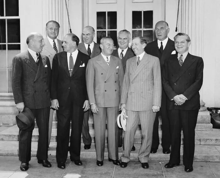 Framed Print : Motion picture executives after a conference with President Franklin Roosevelt. June 25, 1938