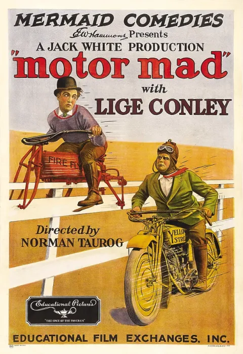 Framed Print : MOTOR MAD, from left: Lige Conley, Jack Lloyd, 1924
