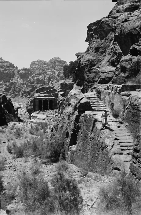 Framed Print : Mount Sinai, Trans-Jordan. Petra, stairway to the great high place and funeral chapel, circa 1898-1946 Framed Print : Mount Sinai, Trans-Jordan. Petra, stairway to the great high place and funeral chapel, circa 1898-1946
