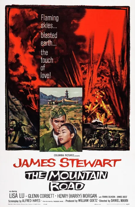 Framed Print : THE MOUNTAIN ROAD, US poster art, inset from left: James Stewart, Lisa Lu, 1960