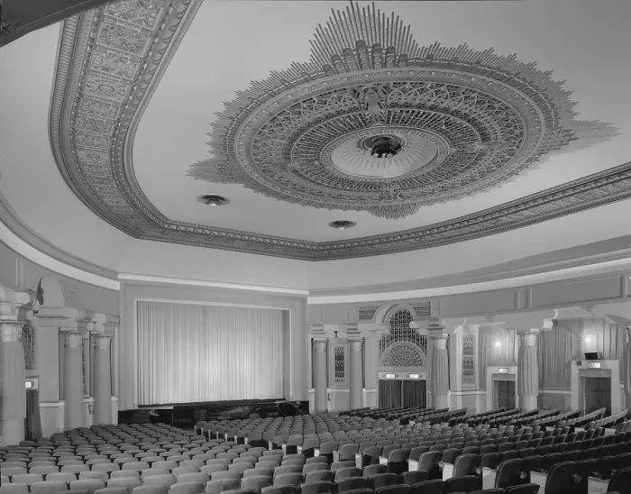 Framed Print : Movie Theaters, The Egyptian Theater, auditorium, 157 Bala Avenue, Bala-Cynwyd, Pennsylvania, circa 1994