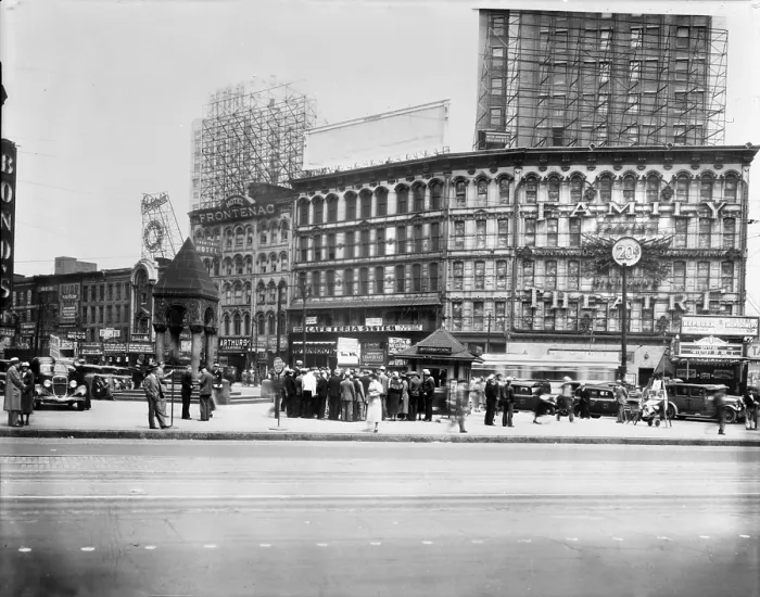 Framed Print : Movie Theaters, The Family Theater, 16-30 Monroe Avenue, Detroit, Michigan, circa 1933