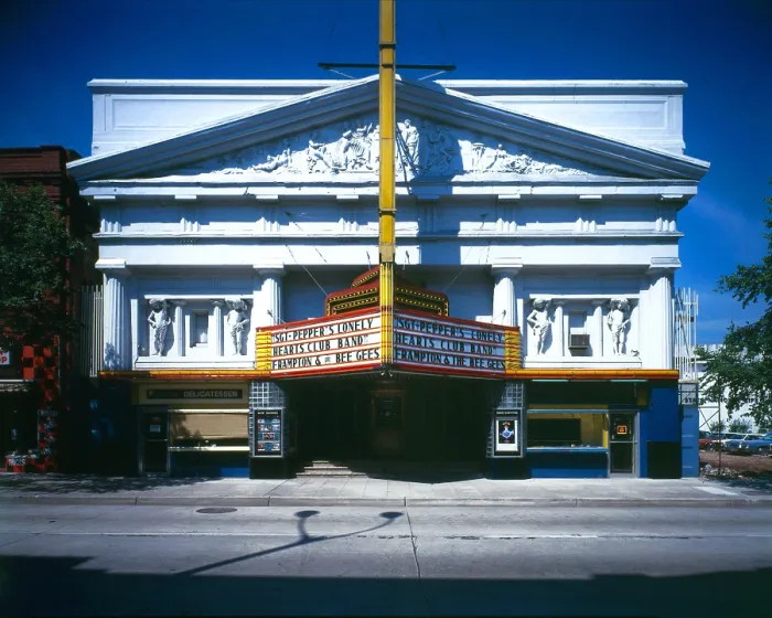 Framed Print : Movie Theaters, The Paramount Theatre, showing SGT. PEPPER'S LONELY HEARTS CLUB BAND, originally built in 1920, 215 Riverside Mall, Baton Rouge, Louisiana, circa 1970s