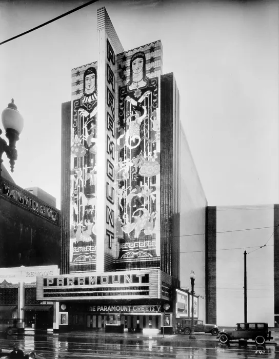Framed Print : Movie Theaters, The Paramount Theatre, exterior, 2025 Broadway, Oakland, California, circa 1932 Framed Print : Movie Theaters, The Paramount Theatre, exterior, 2025 Broadway, Oakland, California, circa 1932