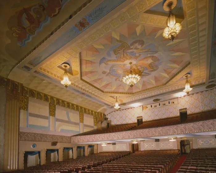 Framed Print : Movie Theaters, The Washoe Theater, auditorium, constructed in 1931, 305 Main Street, Anaconda, Montana, circa 1994