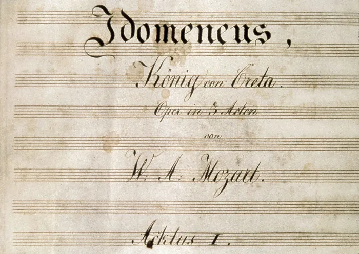Framed Print : MOZART, Wolfgang Amadeus (1756-1791). Autographed score from the opera 'Idomeneo, King of Crete' (1780). AISA / Everett Collection**US SALES ONLY**