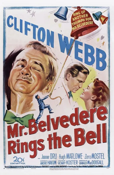 Framed Print : MR. BELVEDERE RINGS THE BELL, US poster art, from left: Clifton Webb, Hugh Marlowe, Joanne Dru, 1951, TM and copyright 20th Century Fox Film Corp Framed Print : MR. BELVEDERE RINGS THE BELL, US poster art, from left: Clifton Webb, Hugh Marlowe, Joanne Dru, 1951, TM and copyright 20th Century Fox Film Corp