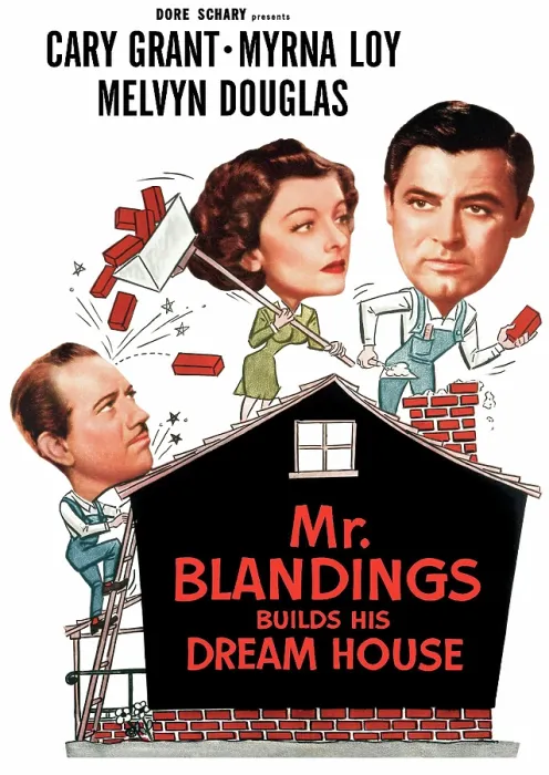 Framed Print : MR. BLANDINGS BUILDS HIS DREAM HOUSE, Melvyn Douglas, Myrna Loy, Cary Grant, 1948