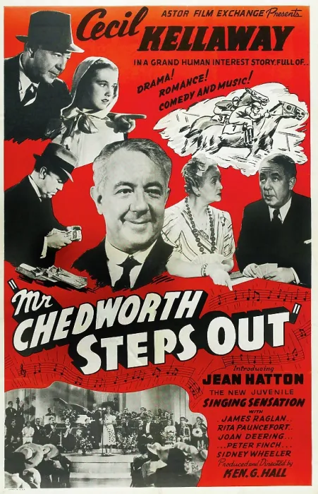 Framed Print : MR. CHEDWORTH STEPS OUT, US poster art, top from left: Cecil Kellaway, Jean Hatton; middle: three Cecil Kellaways, Rita Pauncefort; bottom: Jean Hatton at the microphone, 1939 Framed Print : MR. CHEDWORTH STEPS OUT, US poster art, top from left: Cecil Kellaway, Jean Hatton; middle: three Cecil Kellaways, Rita Pauncefort; bottom: Jean Hatton at the microphone, 1939